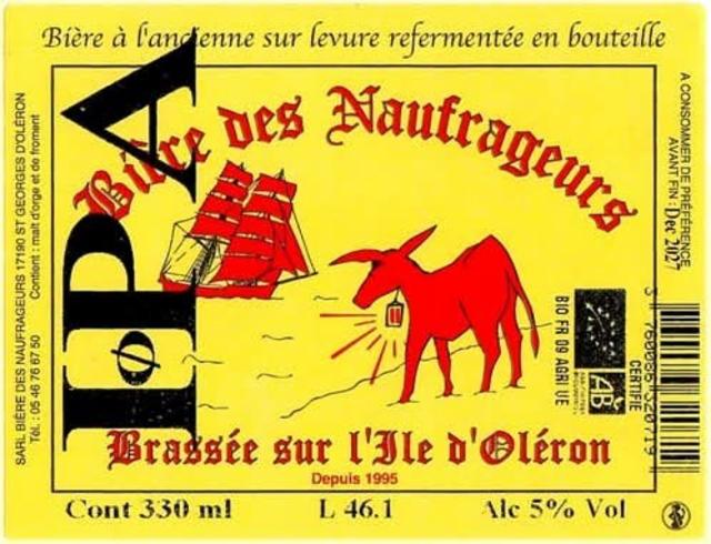 Bière Des Naufrageurs IPA 6.0%, Brasserie Des Naufrageurs, France