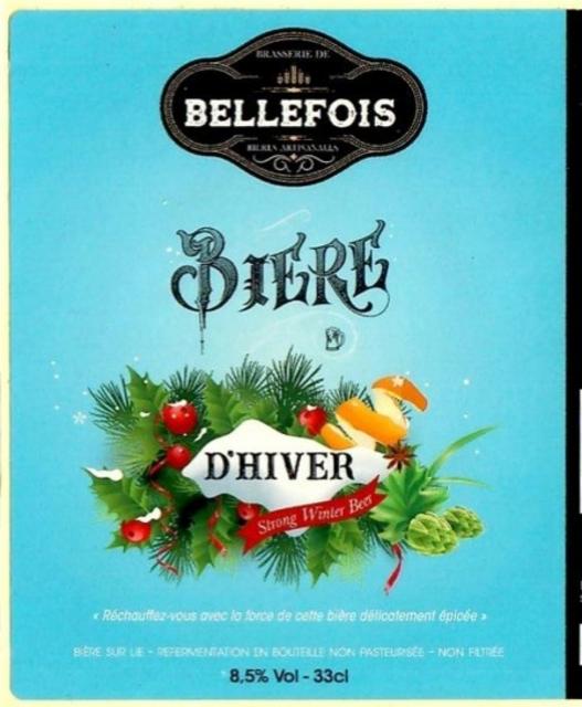 Bière D'Hiver 8.5%, Brasserie De Bellefois, France