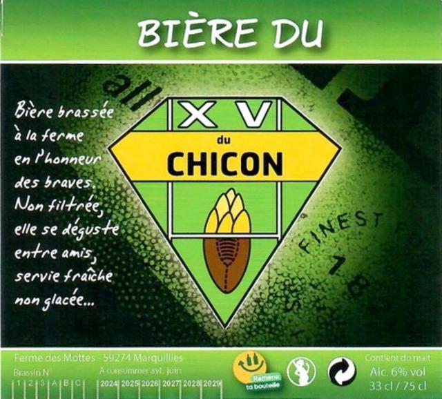 Bière Du XV Du Chicon 6.2%, Brasserie De La Ferme Des Mottes, France