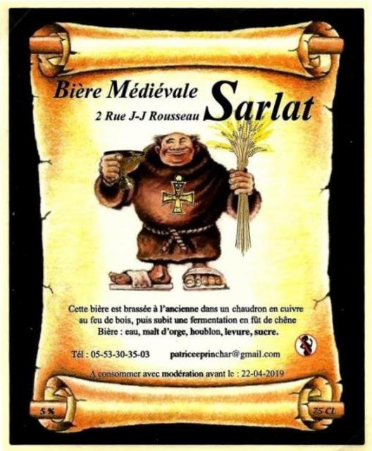 Bière Médiévale Sarlat Ambrée 5.0%, Bière Médiévale Sarlat [Closed], France