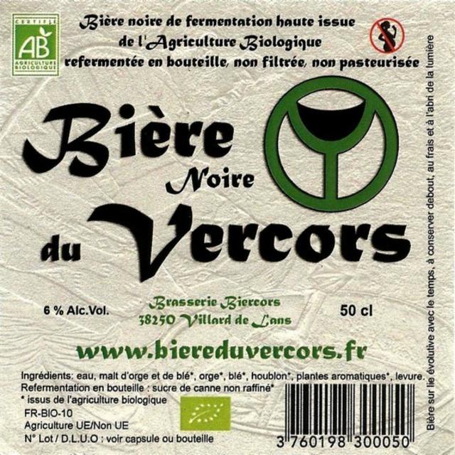 Bière Noire Du Vercors 6.0%, Bières Du Vercors, France