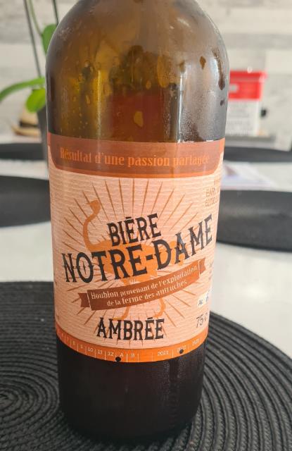 Notre-Dame Ambrée 6.5%, La Brasserie De Notre-Dame (Famille Ortola), France