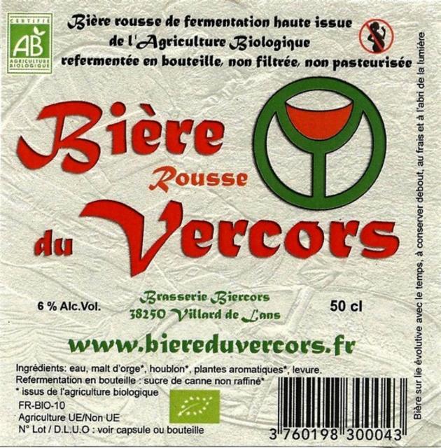 Bière Rousse Du Vercors 6.0%, Bières Du Vercors, France