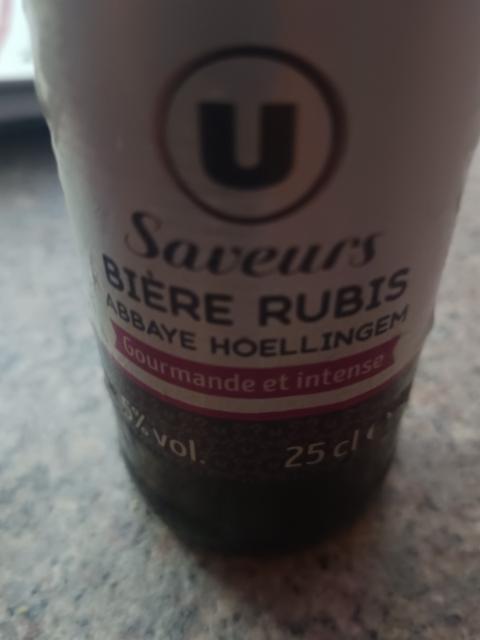 Bière rubis Abbaye 5.0%, Magasins Système U, France