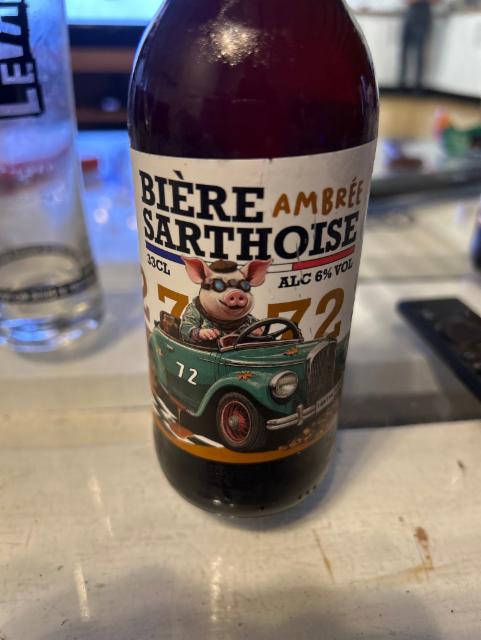 Bière sarthoise ambrée 6.0%, Brasserie Bizarre, France