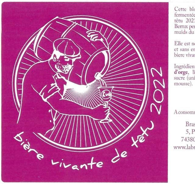 Bière Vivante De Têtu 2022 7.0%, Brasserie Des Voirons, France