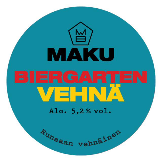 Biergarten Vehnä 5.2%, Maku Brewing, Finland