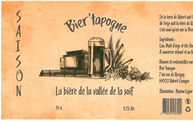 Bier'tapogne Saison 4.2%, Brasserie Bier'tapogne, France