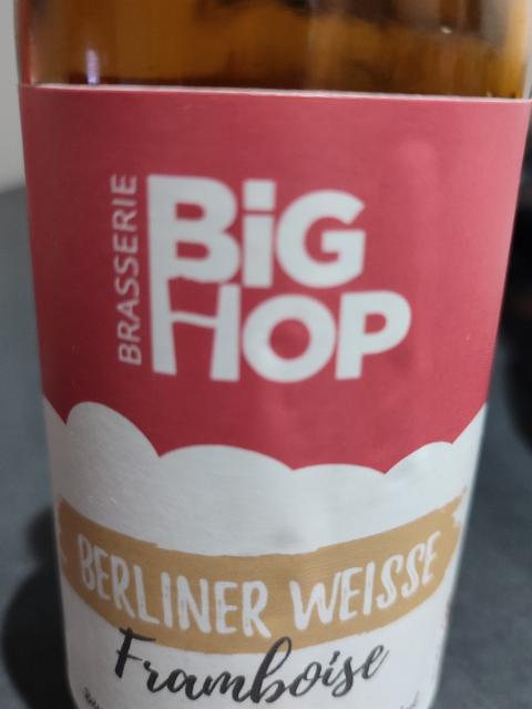 Big Hop Berliner weisser framboise 4.0%, Brasserie Big Hop, France
