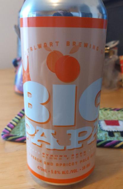 Big Papa Peach and Apricot Pale Able 5.8%, Stalwart Brewing Co, Canada