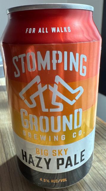 Big sky hazy pale 4.3%, Stomping Ground, Australia