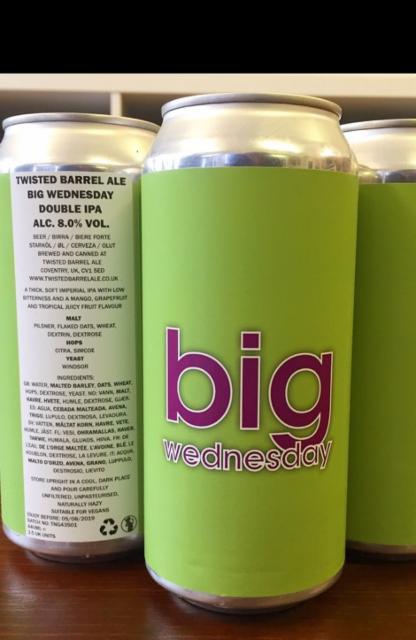 Big Wednesday 8.0%, Twisted Barrel Ale Limited, England