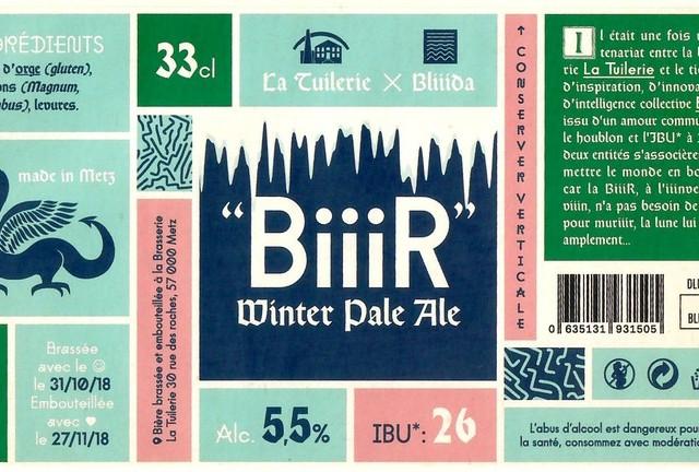 Biiir Winter Pale Ale 5.5%, Brasserie La Tuilerie, France