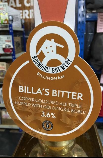 Billa's Bitter 3.6%, Roundhill Brewery, England
