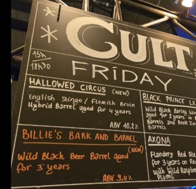 Billie's Bark And Barrel 9.4%, Cult Of Oak, England