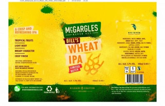 Bill's Wheat IPA 5.2%, McGargles, Ireland