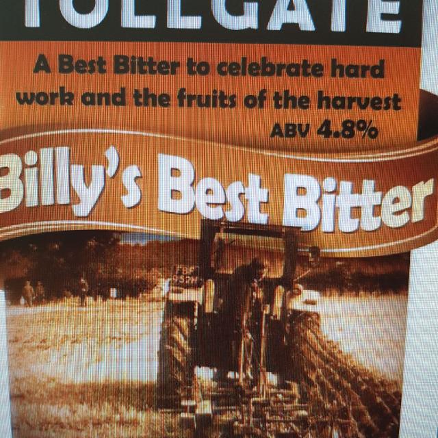 Billy's Best Bitter 4.8%, Tollgate Brewery Ltd, England