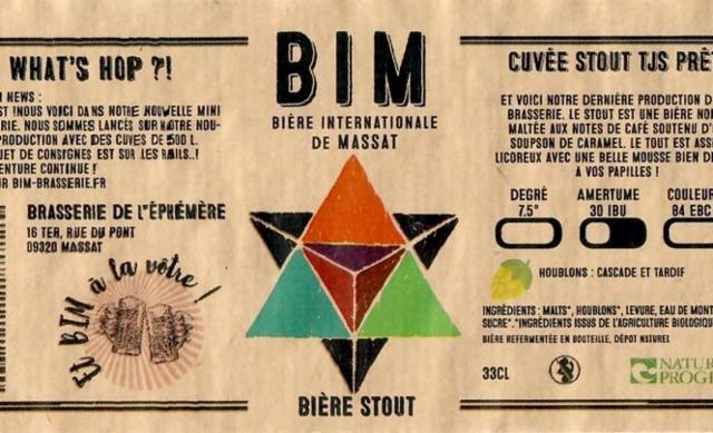 BIM Stout, Brasserie De L'Éphémère - BIM