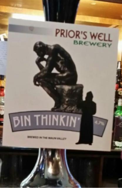 Bin Thinkin' 4.7%, Prior's Well Brewery, England