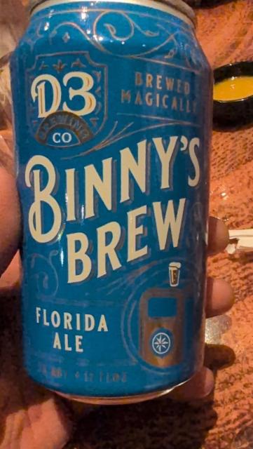 Binny's Brew florida ale, D3 Brewing Co