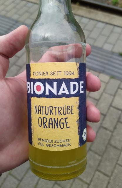 bionade naturtrübe orange, Bionade