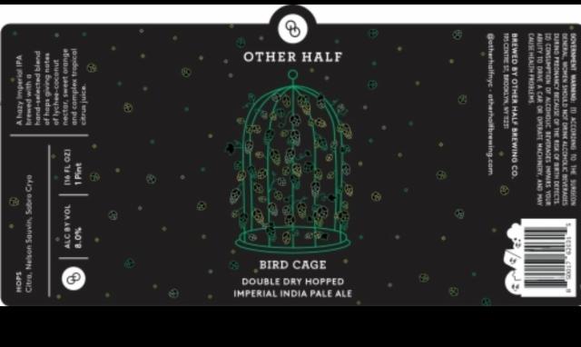 bird cage 8.0%, Other Half Brewing Co., United States