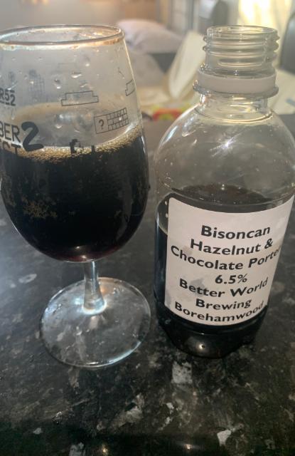 Bisoncan Hazelnut and Chocolate Porter 6.5%, Better World Brewing, England