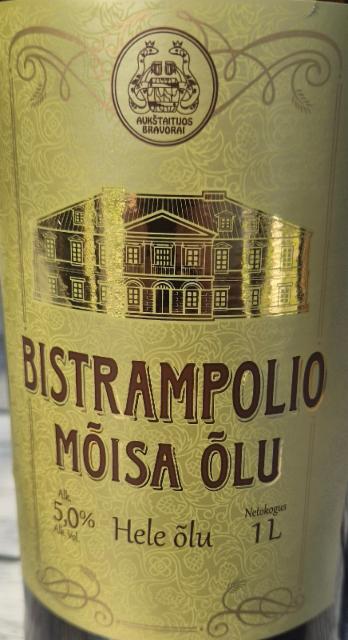 bistrampolio mõisa õlu hele õlu 5.0%, Aukštaitijos Bravorai, Lithuania