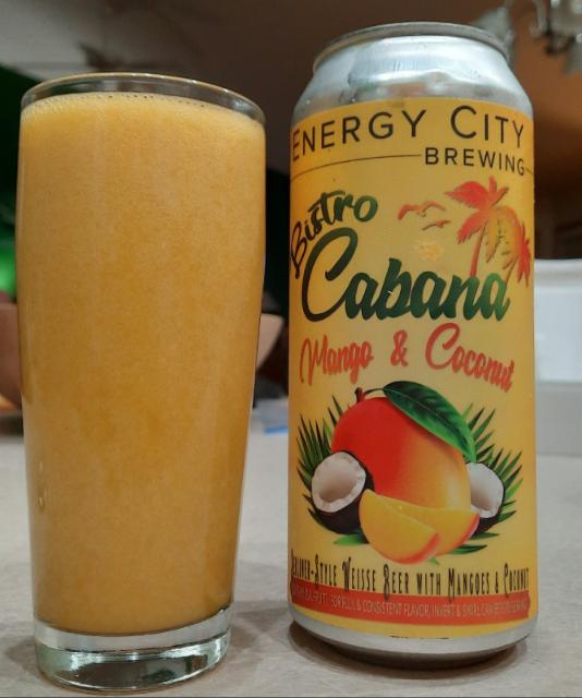 Bistro Cabana mango & coconut 6.5%, Energy City Brewing, United States