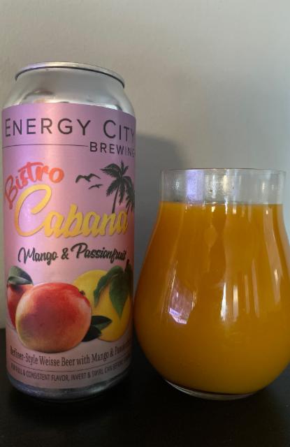 Bistro Cabana Mango & Passionfruit 6.5%, Energy City Brewing, United States