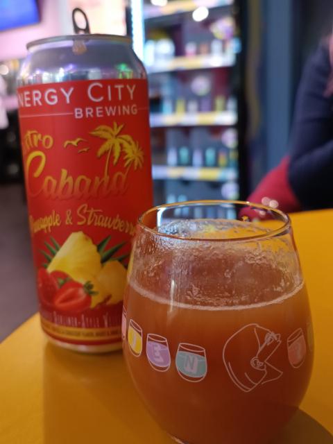 Bistro Cabana Pineapple & Strawberry 6.5%, Energy City Brewing, United States
