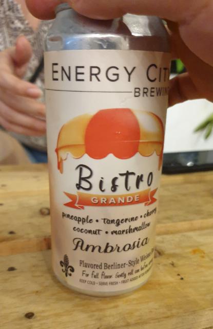 bistro grande pineapple, tangerine, cherry, coconut, marshmallow 8.0%, Energy City Brewing, United States