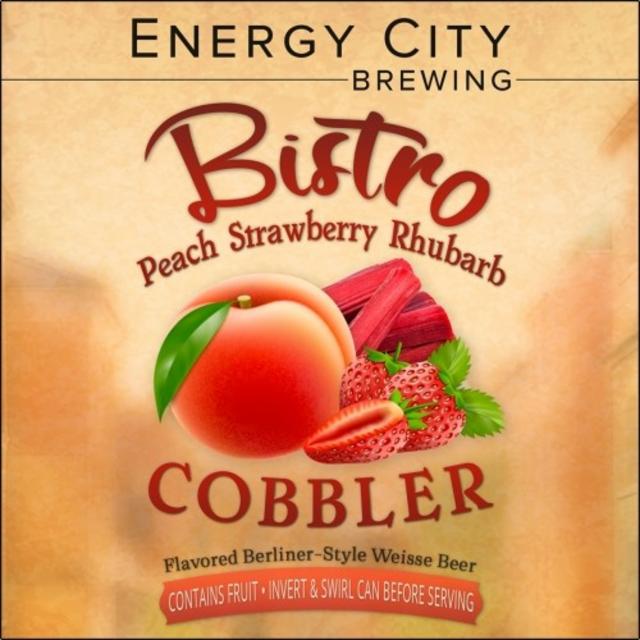 Bistro Peach Strawberry Rhubarb Cobbler, Energy City Brewing