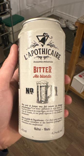 Bitter ale blonde N°1, L'Apothicaire