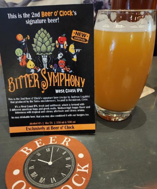 Bitter Symphony West Coast IPA, Notos Brewery / Πρότυπη Μικροζυθοποιία Ηρακλείου