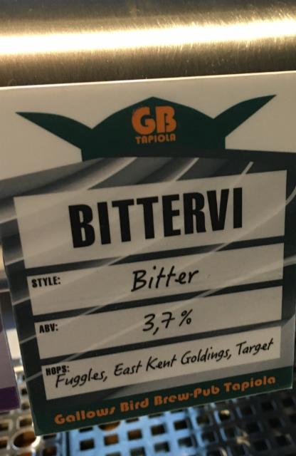 Bittervi 3.7%, Brew-Pub Gallows Bird, Finland