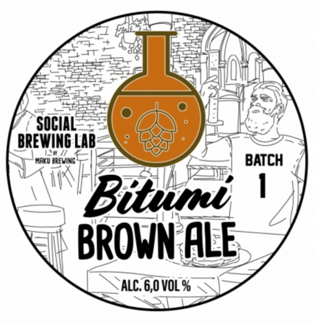 Bitumi Brown Ale #1 6.0%, Social Brewing Lab By Maku Brewing, Finland