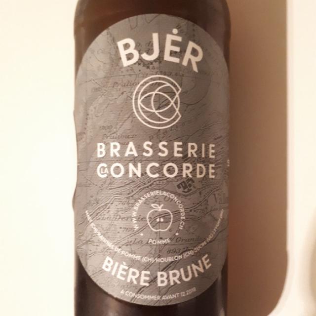 Bjèr Bière Brune 5.5%, Brasserie La Concorde, Switzerland