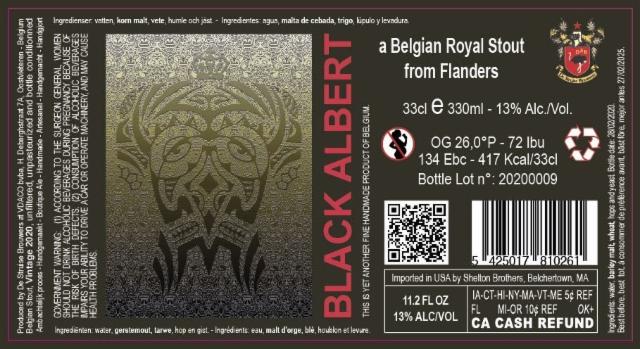 Black Albert 2020) 13.0%, De Struise Brouwers, Belgium