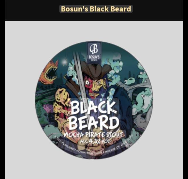 Black Beard 4.3%, Bosun's Brewing, England