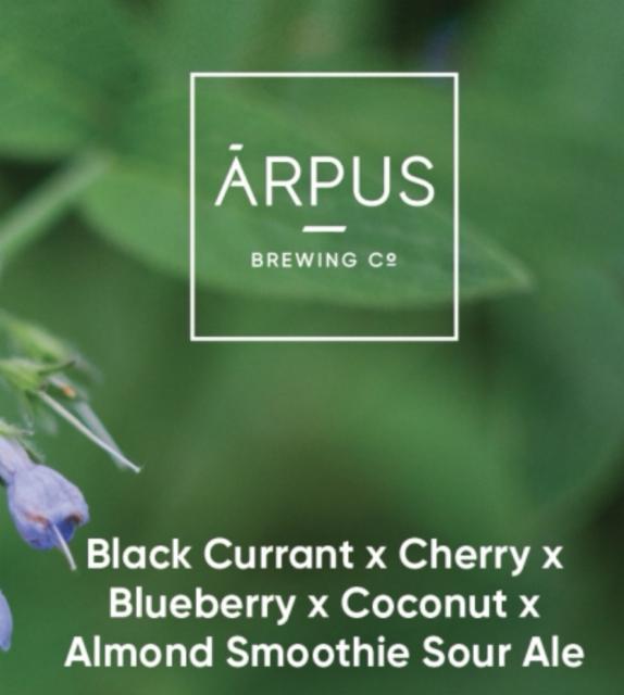 Black currant x cherry x blueberry x coconut x almond smoothie sour ale 4.5%, Ārpus Brewing Co., Latvia