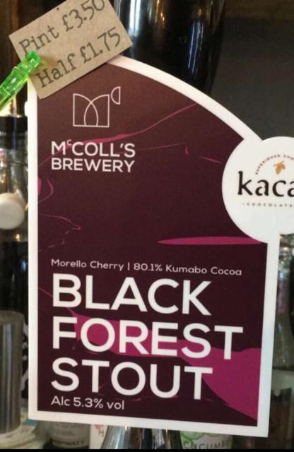 Black Forest Stout Kacao 5.3%, McColl's Brewery, England