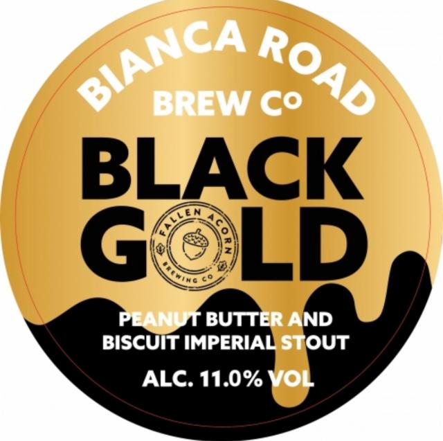 Black Gold - Peanut Butter and Biscuit Imperial Stout 11.0%, Bianca Road Brew Co, England