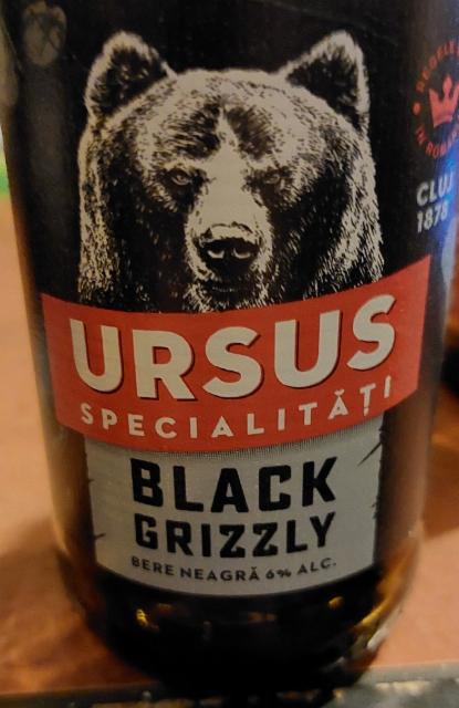 Black Grizzly 6.0%, Ursus Breweries (SABMiller), Romania