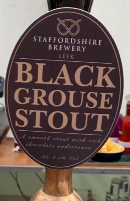 Black Grouse Stout 4.5%, Staffordshire Brewery, England