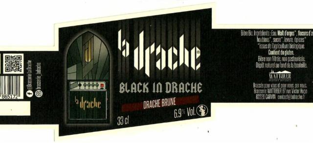 Black In Drache Brune 6.9%, Brasserie Wattbeer (La Drache), France