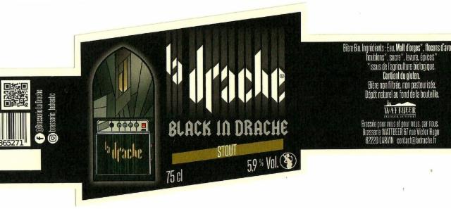 Black In Drache Stout 5.9%, Brasserie Wattbeer (La Drache), France