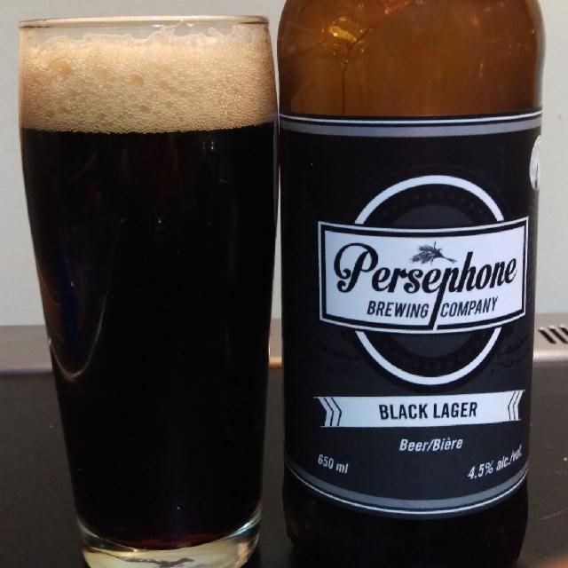 Black Lager 4.5%, Persephone Brewing, Canada