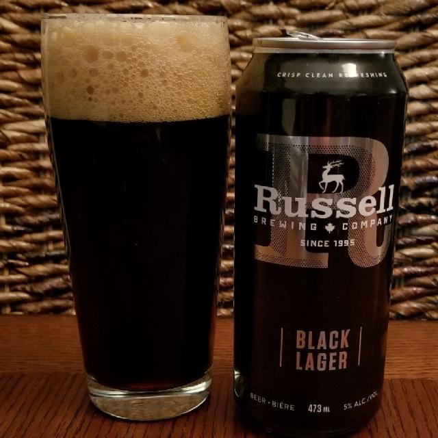 Black Lager 5.0%, Russell Brewing Company, Canada
