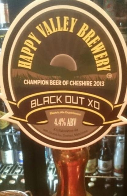 Black Out XO 4.4%, Happy Valley Brewery, England
